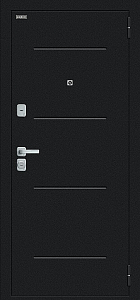 Товар Дверь Техно/BChrome Букле черное/Cappuccino Melinga BR6191