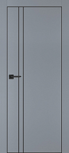 Товар Межкомнатная дверь PX-20  черная кромка с 4-х ст. Серый матовый